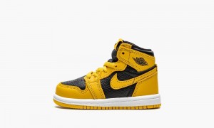 Nike Air Jordan 1 Retro High OG TD 'Pollen' Schoenen Kinderen Zwart Wit Geel Nederland | 329465-NCD