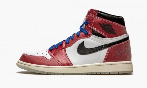 Nike Air Jordan 1 Retro High OG 'Trophy Room - With Blue Laces' Schoenen Heren Wit Rood Zwart Nederland | 813204-ZNS