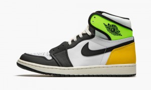 Nike Air Jordan 1 Retro High OG 'Volt Gold' Schoenen Heren Wit Zwart Metal Goud Nederland | 913587-XTC