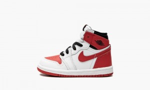 Nike Air Jordan 1 Retro High TD 'Heritage' Schoenen Kinderen Wit Rood Zwart Nederland | 209138-GNL