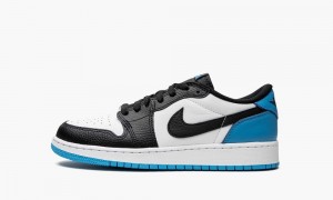 Nike Air Jordan 1 Retro Low OG GS Schoenen Kinderen Wit Blauw Zwart Nederland | 735128-HPO