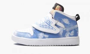 Nike Air Jordan 1 Sky Fearless Schoenen Kinderen Blauw Wit Zwart Nederland | 061784-JIY