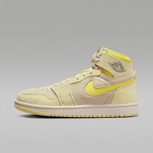Nike Air Jordan 1 Zoom CMFT 2 Schoenen Heren Lichtgeel Nederland | 620958-LYN