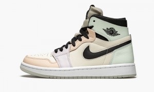 Nike Air Jordan 1 Zoom CMFT 'Easter' Schoenen Dames Wit Zwart Lichtpaars Nederland | 350821-SCQ