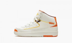Nike Air Jordan 2 PS 'Maison Chateau Rouge' Schoenen Kinderen Wit Oranje Nederland | 819370-ZGR