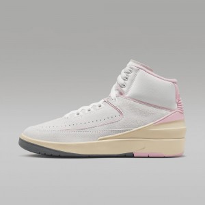 Nike Air Jordan 2 Retro Schoenen Dames Wit Roze Rood Nederland | 456139-SJF