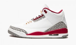 Nike Air Jordan 3 'Cardinal' Schoenen Heren Wit Diepgeel Rood Nederland | 351024-JCP