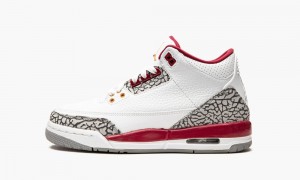 Nike Air Jordan 3 GS 'Cardinal' Schoenen Kinderen Wit Diepgeel Rood Nederland | 710483-JQW