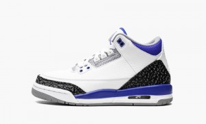 Nike Air Jordan 3 GS 'Racer Blue' Schoenen Kinderen Wit Zwart Grijs Nederland | 152487-FDZ