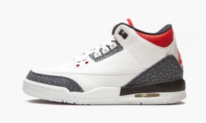 Nike Air Jordan 3 Retro 'Denim' Schoenen Kinderen Wit Rood Zwart Nederland | 502734-SKW