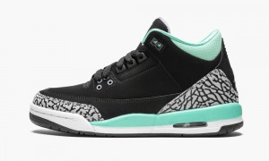 Nike Air Jordan 3 Retro GG 'Black Mint' Schoenen Kinderen Zwart Nederland | 157369-FTL