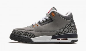 Nike Air Jordan 3 Retro GS 'Cool Grey' Schoenen Kinderen Zilver Rood Diepgrijs Nederland | 549721-UYO