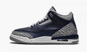 Nike Air Jordan 3 Retro GS 'Georgetown' Schoenen Kinderen Donkerblauw Grijs Nederland | 645198-EYJ