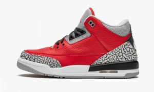 Nike Air Jordan 3 Retro GS 'Red Cement/Unite' Schoenen Kinderen Rood Grijs Nederland | 980164-SOK