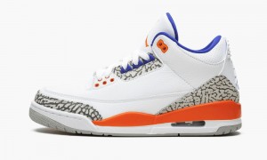 Nike Air Jordan 3 Retro 'Knicks' Schoenen Heren Wit Koningsblauw Nederland | 176930-YDB