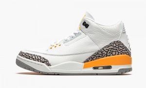 Nike Air Jordan 3 Retro 'Laser Orange' Schoenen Dames Wit Oranje Grijs Nederland | 071924-TRE