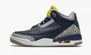 Nike Air Jordan 3 Retro PE 'Michigan' Schoenen Heren Zwart Goud Nederland | 691583-QHV