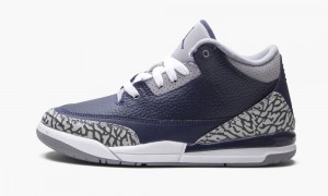 Nike Air Jordan 3 Retro PS 'Georgetown' Schoenen Kinderen Blauw Grijs Donkerblauw Nederland | 509386-NXP