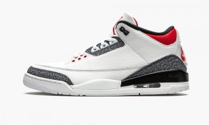 Nike Air Jordan 3 Retro SE DNM 'Fire Red' Schoenen Heren Wit Rood Zwart Nederland | 854123-WVM