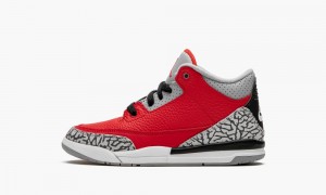 Nike Air Jordan 3 Retro SE PS 'Red Cement' Schoenen Kinderen Rood Grijs Nederland | 840561-RWM