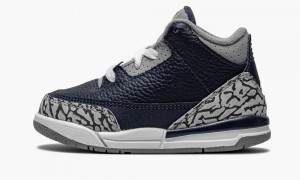 Nike Air Jordan 3 Retro TD 'Georgetown' Schoenen Kinderen Blauw Grijs Donkerblauw Nederland | 109264-HYU