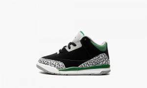 Nike Air Jordan 3 Retro TD 'Pine Green' Schoenen Kinderen Zwart Zilver Wit Diepgroen Nederland | 284915-KIO