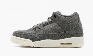 Nike Air Jordan 3 Retro Wol BG 'Wol' Schoenen Kinderen Donkergrijs Nederland | 473126-MYR