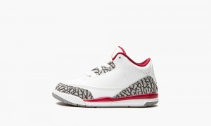 Nike Air Jordan 3 TD 'Cardinal' Schoenen Kinderen Wit Diepgeel Rood Nederland | 273164-FCD