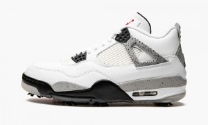 Nike Air Jordan 4 G 'Jordan 4 Golf - White Cement' Schoenen Heren Wit Rood Grijs Zwart Nederland | 910637-HZP
