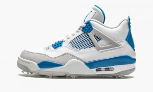 Nike Air Jordan 4 Golf 'Military Blue' Schoenen Heren Wit Blauw Nederland | 842590-YPA