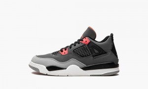 Nike Air Jordan 4 PS 'Infared' Schoenen Kinderen Donkergrijs Zwart Nederland | 312678-VBA