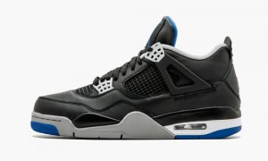 Nike Air Jordan 4 Retro 'Alternate Motorsports' Schoenen Heren Zwart Koningsblauw Zilver Nederland | 083674-AZB