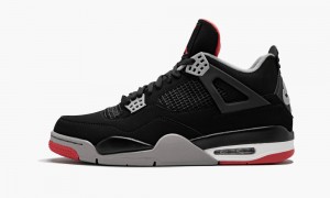 Nike Air Jordan 4 Retro 'Bred 2019 Release' Schoenen Heren Zwart Grijs Wit Nederland | 304526-TZB