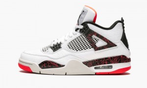 Nike Air Jordan 4 Retro 'Crimson Tint' Schoenen Heren Wit Zwart Lichtrood Nederland | 598623-URD