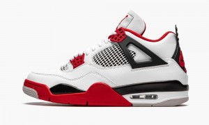 Nike Air Jordan 4 Retro 'Fire Red 2020' Schoenen Heren Wit Rood Zwart Grijs Nederland | 876192-UOC
