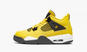 Nike Air Jordan 4 Retro GS 'Lightning 2021' Schoenen Kinderen Geel Donkerblauw Grijs Nederland | 387950-EBS