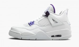 Nike Air Jordan 4 Retro GS 'Metallic Pack - Purple' Schoenen Kinderen Wit Paars Metal Nederland | 496310-GNI