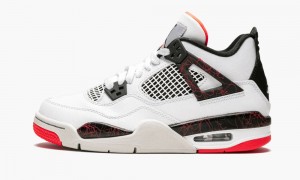 Nike Air Jordan 4 Retro (GS) 'Nostalgia' Schoenen Kinderen Wit Zwart Lichtrood Nederland | 670913-EQY