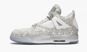 Nike Air Jordan 4 Retro Laser BG '30th Anniversary' Schoenen Kinderen Wit Metal Zilver Nederland | 745086-PAO