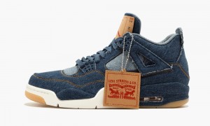 Nike Air Jordan 4 Retro NRG 'Levi's' Schoenen Heren Blauw Blauw Rood Nederland | 293746-HOE