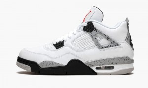 Nike Air Jordan 4 Retro OG 'White Cement' Schoenen Heren Wit Rood Zwart Grijs Nederland | 428619-IGY