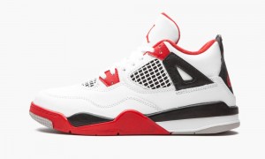 Nike Air Jordan 4 Retro (PS) 'Fire Red 2020' Schoenen Kinderen Wit Rood Zwart Grijs Nederland | 758943-LAO