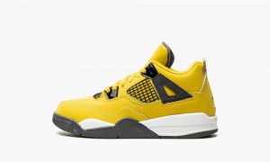 Nike Air Jordan 4 Retro PS 'Lightning' Schoenen Kinderen Geel Donkerblauw Grijs Nederland | 571936-UWX
