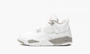 Nike Air Jordan 4 Retro PS 'White Oreo' Schoenen Kinderen Wit Grijs Zwart Rood Nederland | 837510-BTO
