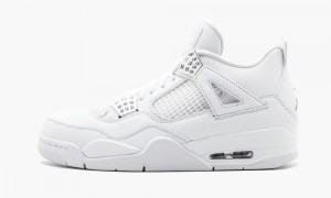 Nike Air Jordan 4 Retro 'Pure Money' Schoenen Heren Wit Metal Zilver Nederland | 735248-YTE
