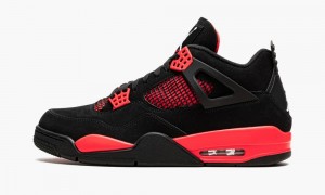 Nike Air Jordan 4 Retro 'Red Thunder' Schoenen Heren Zwart Wit Rood Nederland | 582713-HJG