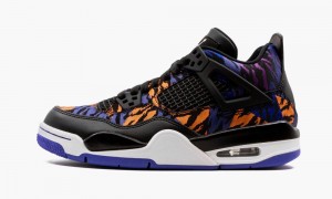 Nike Air Jordan 4 Retro 'Rush Violet' Schoenen Kinderen Zwart Wit Paars Nederland | 137509-SBX