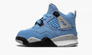 Nike Air Jordan 4 Retro TD 'University Blue' Schoenen Kinderen Blauw Zwart Nederland | 750831-VMI