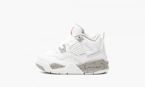 Nike Air Jordan 4 Retro TD 'White Oreo' Schoenen Kinderen Wit Grijs Nederland | 392675-XNP