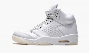 Nike Air Jordan 5 Retro Prem 'Pure Platinum' Schoenen Heren Grijs Platina Nederland | 231485-DKC